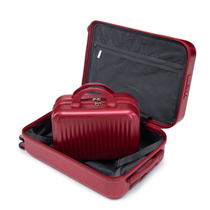 ABS Spinner Wheel Luggage Set with Combination Lock - Red