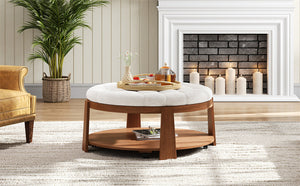 Modern Large Round Ottoman Coffee Table