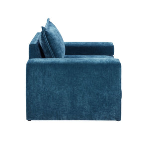 Upholstered Accent Chair With Wide Armrests And Ergonomic Back Support