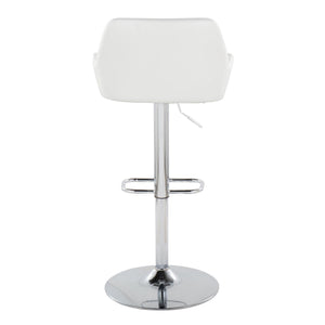 Daniella - Contemporary Adjustable Barstool With Swivel With Rounded Rectangle Footrest (Set of 2)