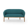 Mid Century Modern Loveseat with Channel Stitched Backrest