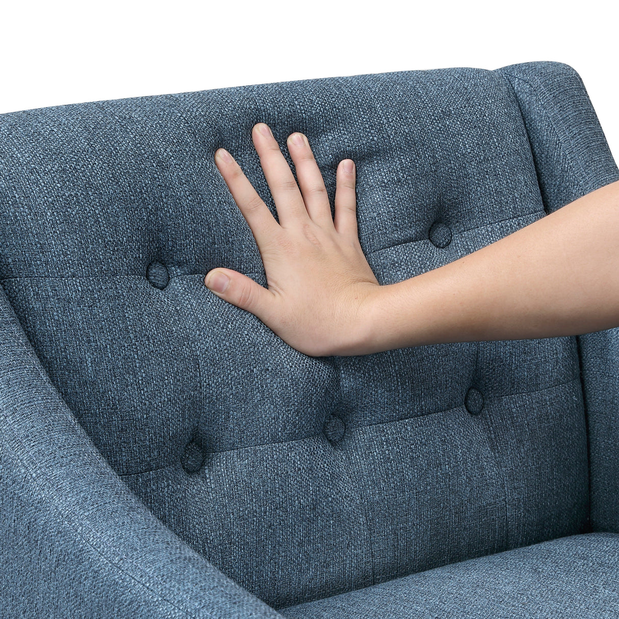 Contemporary Button Tufted Accent Chair