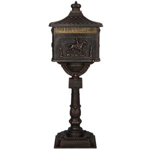 Cast Aluminum Mailbox with Durable Construction – Dark Brown, Black, or White