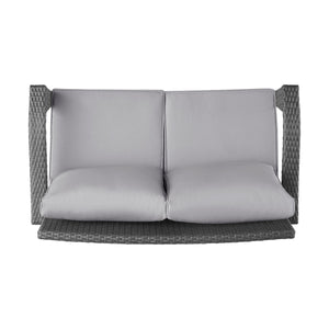 The Contoured All-Weather Wicker Loveseat by Christopher Knight Home