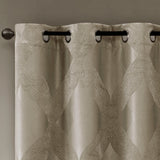 Ogee knitted jacquard total blackout curtain panel (only 1 pc panel)
