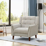 Luminaesque - Fabric Upholstered Armchair With Tufted Back
