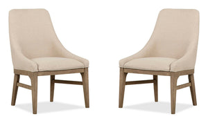 Tristan - Upholstered Arm Chair (Set of 2) - Swiss Coffee