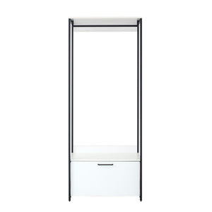 Fiona - Contemporary Wood And Metal Walk In Closet With Drawers