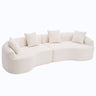 4 Seater Sofa With Fabric, 30D, 60 Hardness Full Sponge, 4 Pillow For Living Room, Home Furniture Sleeper Sectional Sofa For Apartment