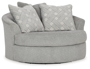Casselbury - Oversized Swivel Accent Chair - Cement
