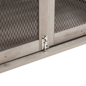 Farmhouse Dog Cage Crate Furniture with Sliding Barn Door