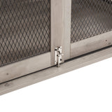 Farmhouse Dog Cage Crate Furniture with Sliding Barn Door