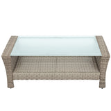 Elegantly Woven Outdoor Tengbian  6 piece outdoor conversation set