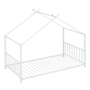 Metal House Platform Bed With Modern Design And Durable Frame