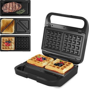 3-in-1 Electric Sandwich Maker & Waffle Grill