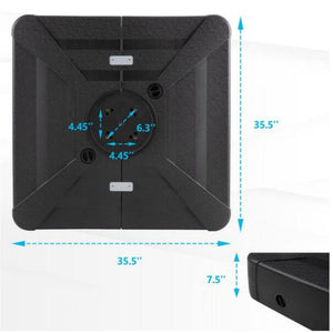 Round Cantilever Patio Umbrella With 360 Rotation & Infinite Tilt Adjustment