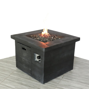 Fiber Reinforced Propane / Natural Gas Fire Pit Table - Charcoal