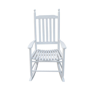 Wooden Porch Rocker Chair with Solid Wood Construction - Black or White