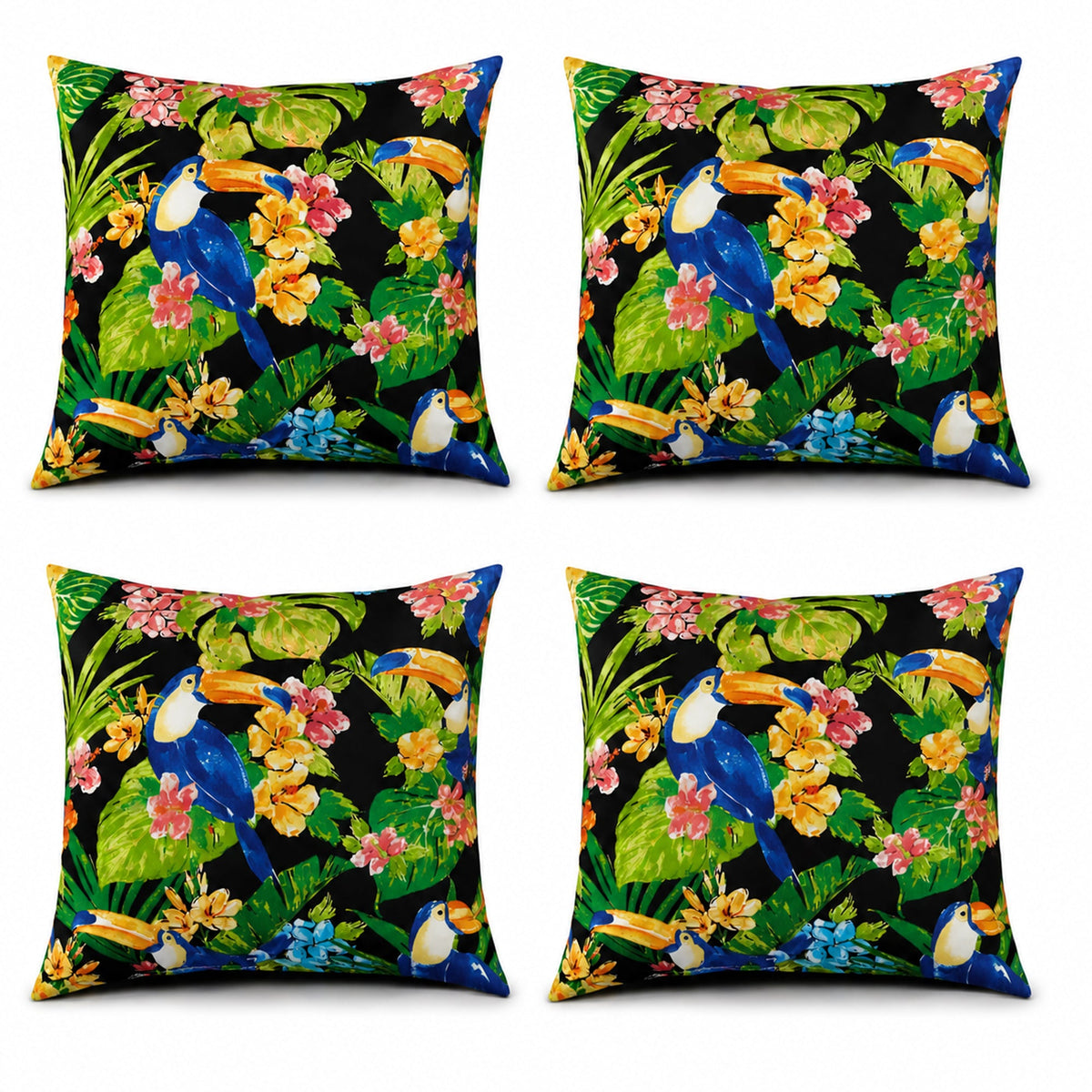 6 Pack Outdoor Pillow Covers - Water-Repellent Decorative Cushion Covers