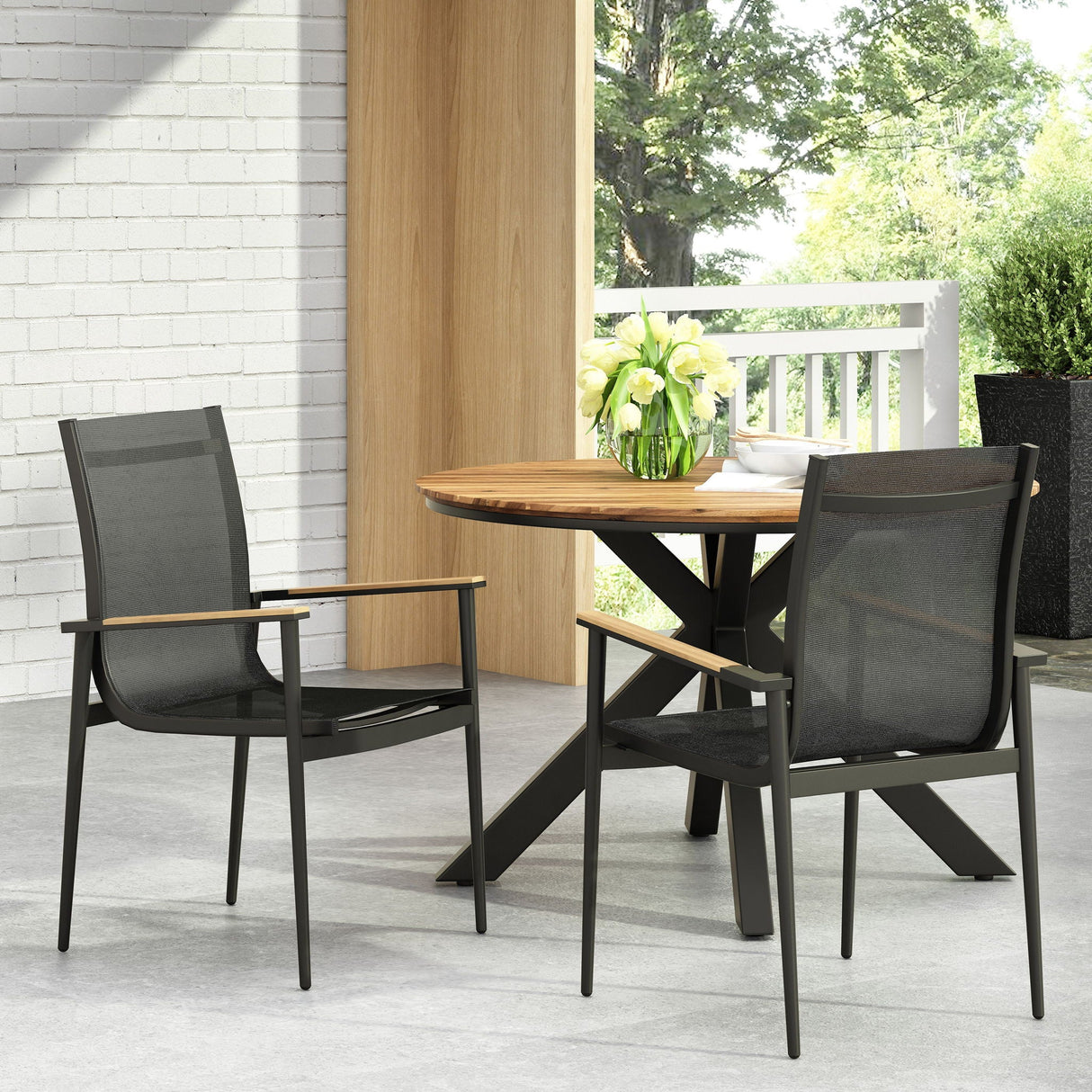 Barrister - Dining Chair (Set of 2) - Black / Natural