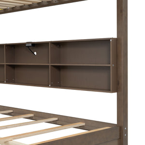 Bunk Bed With Storage Cabinets And USB Ports