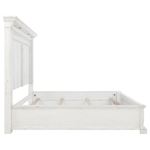 McKinney California King LED Light Panel Bed Vintage White
