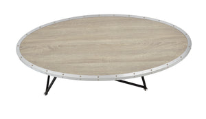 Allis Weathered Oval Coffee Table