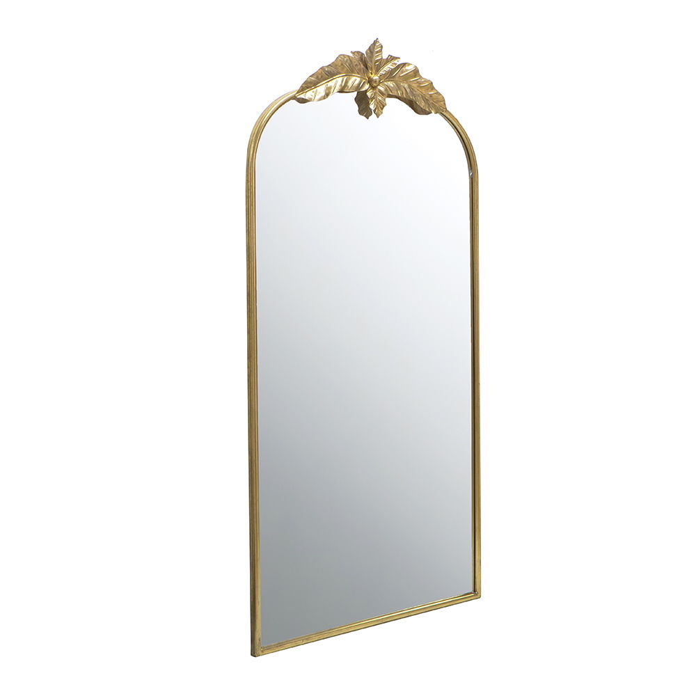 Arched Wall Mirror with Metal Frame