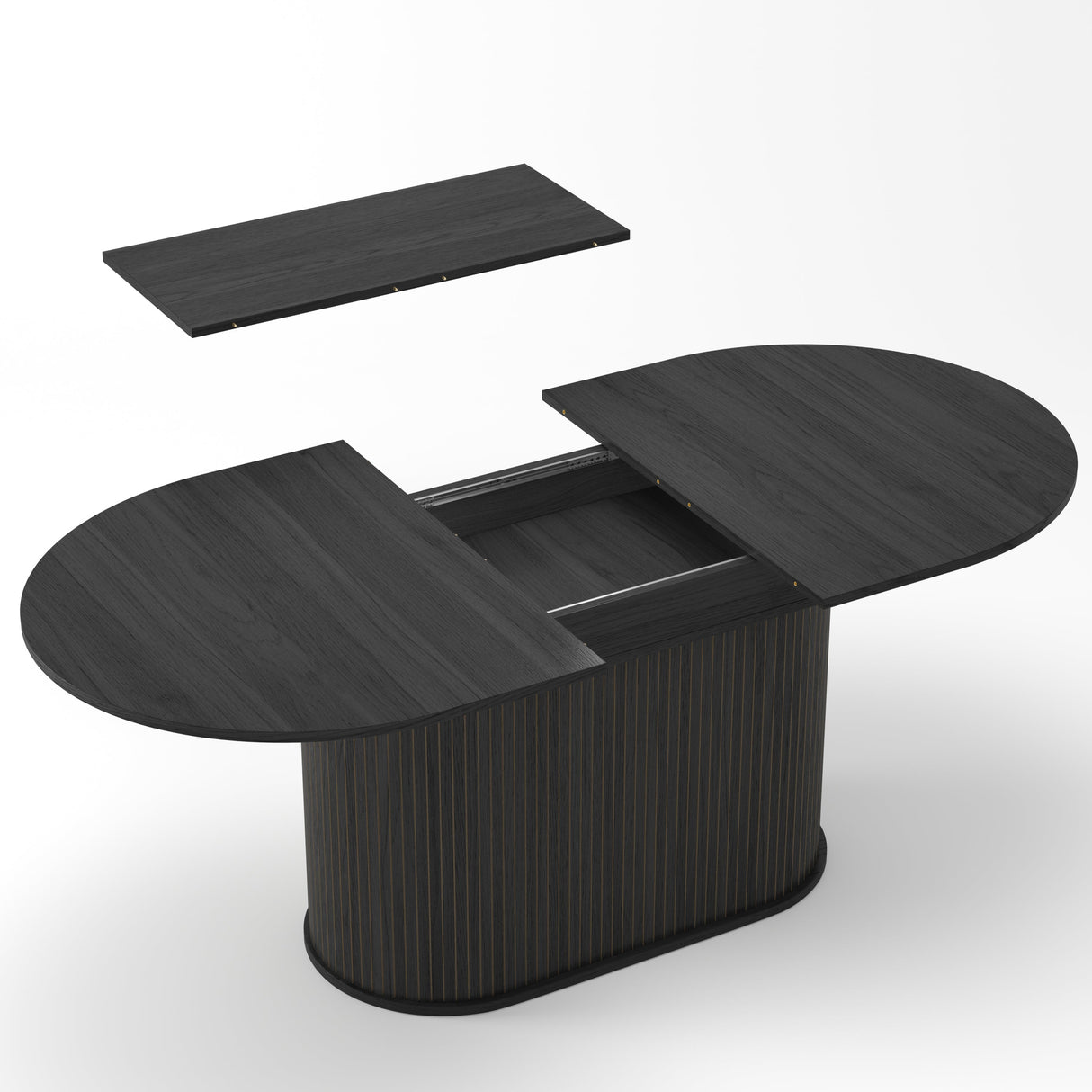 55.11'-70.86' Extendable Dining Table with Striped Legs