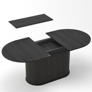 55.11'-70.86' Extendable Dining Table with Striped Legs