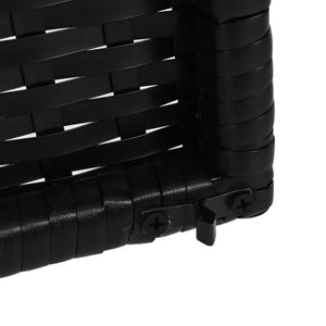 K&K 47.5"W Wicker Outdoor Storage Cabinet with Tempered Glass Desktop