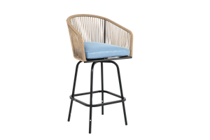 Outdoor Bar Stools Set of 4 with Armrests and Backrest