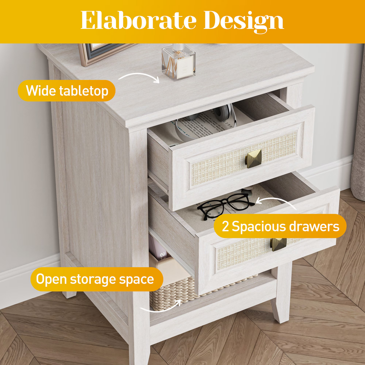 Grayish Nightstand