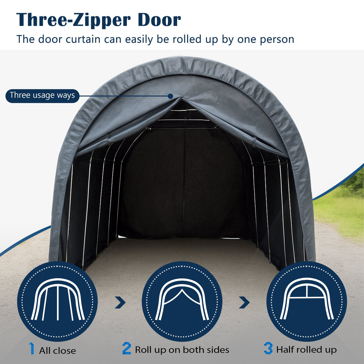 Heavy-Duty 12x20 FT Carport Canopy