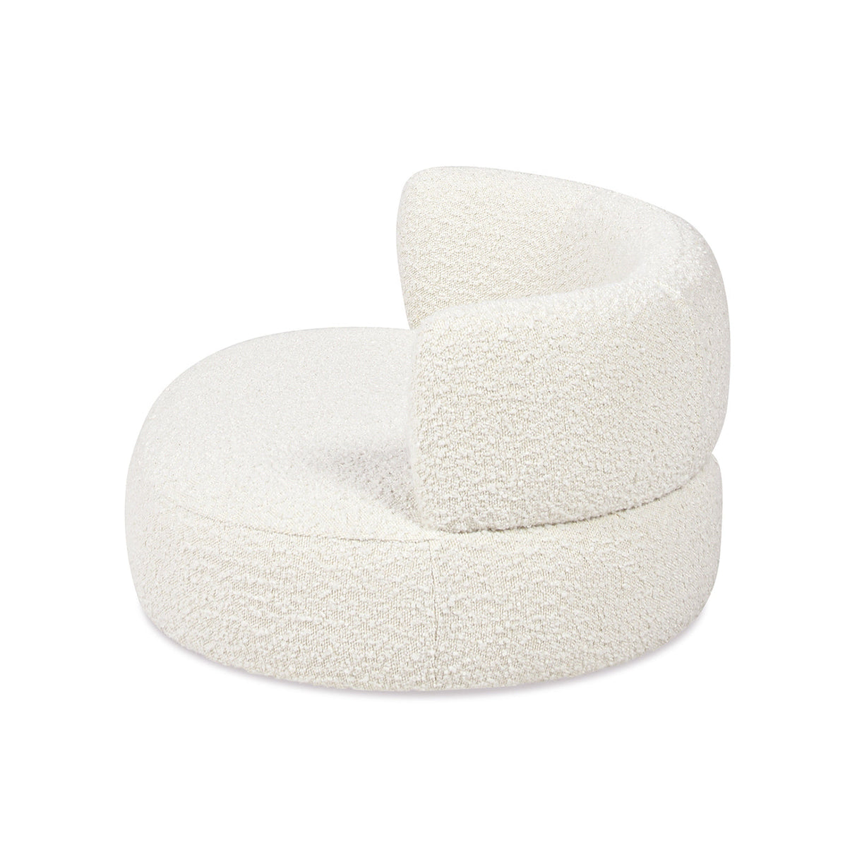 Shep 36' Curved Dog Sofa Bed, Medium, Ivory White Boucle