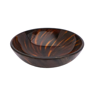 Vessel Bathroom Sink With Pop Up Drain, Round Bowl Design For Bathrooms - Brown
