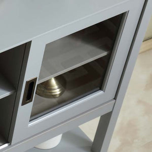 Sideboard Buffet Table with Doors Grey
