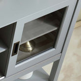 Sideboard Buffet Table with DoorsGrey