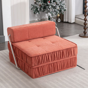 Folding Sofa With Removable Back Cushion, Convertible Futon Sleeper Chair