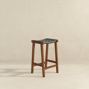 James - Mid-Century Modern Genuine Counter Stool
