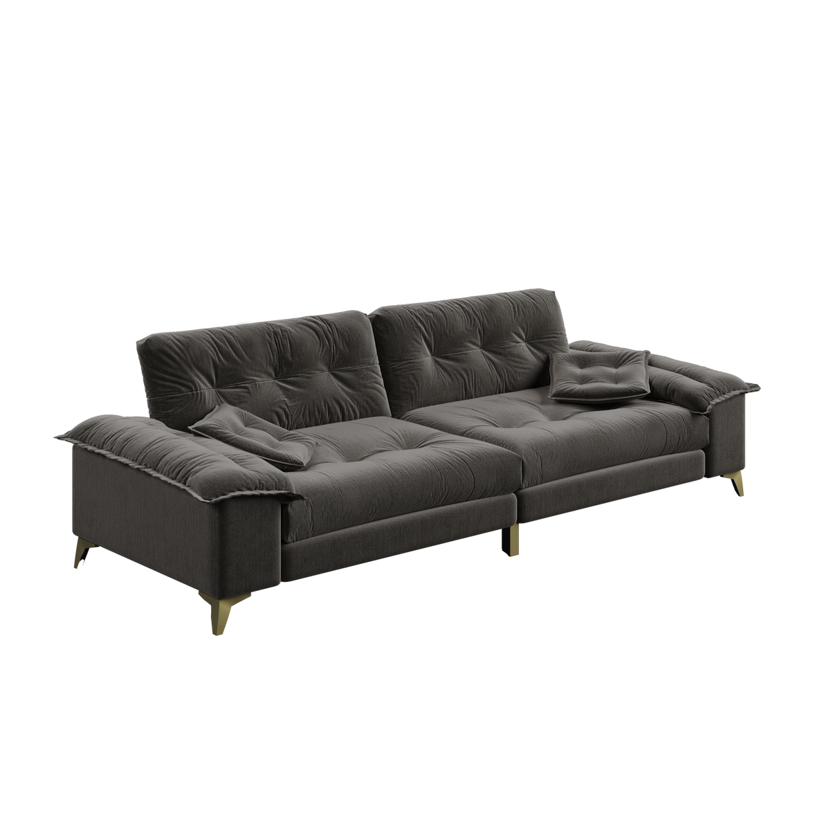 104.7" Modern 4-Seater Cloud Sofa with Wide Flip Armrests