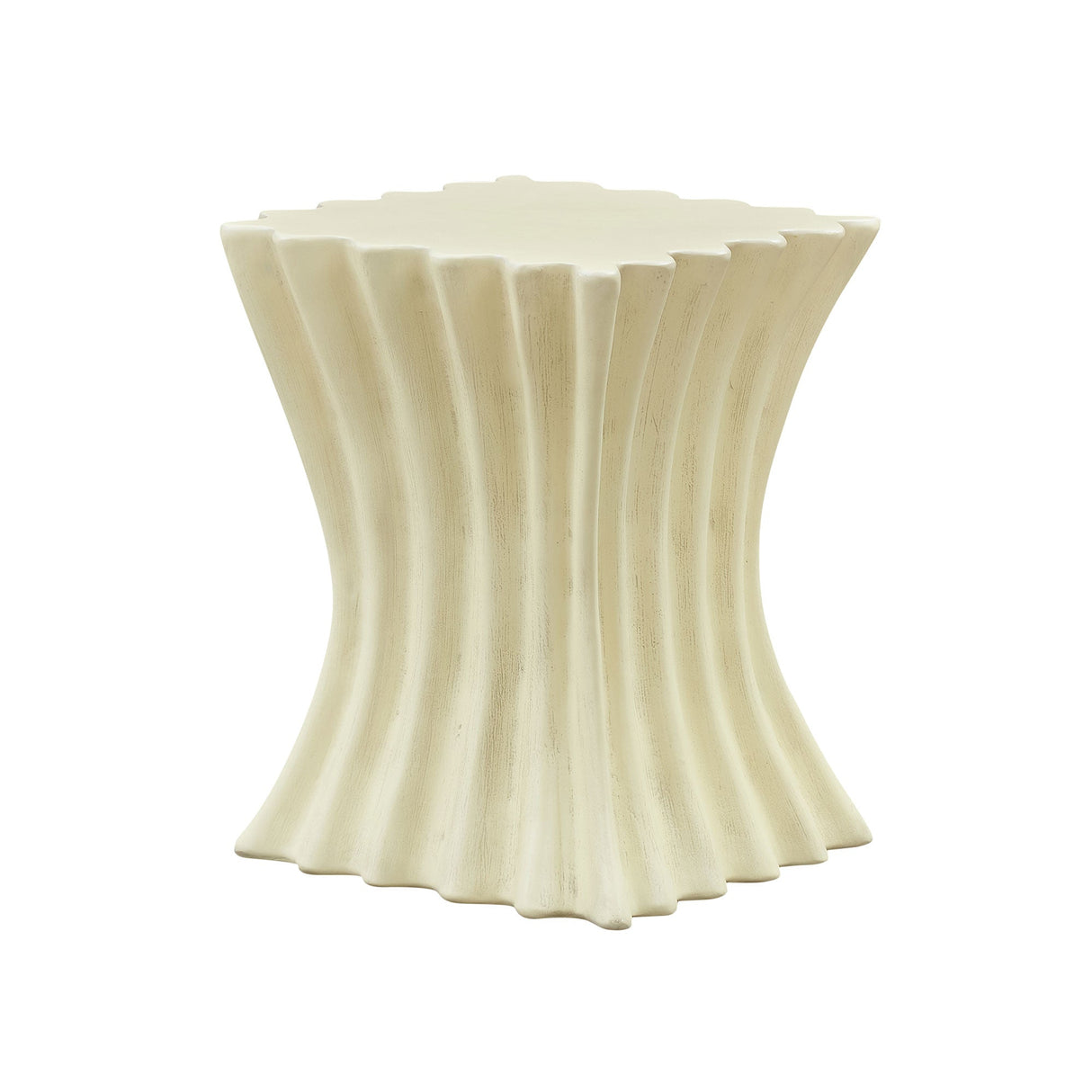 15.16 Inch Side Table Vintage Sturdy Fiberglass Table
