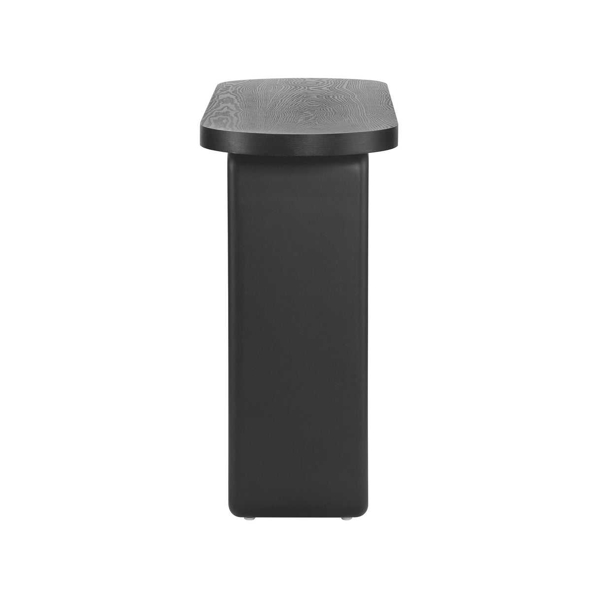 Art Sculptural Console Table With Oval Cutout Legs - Black