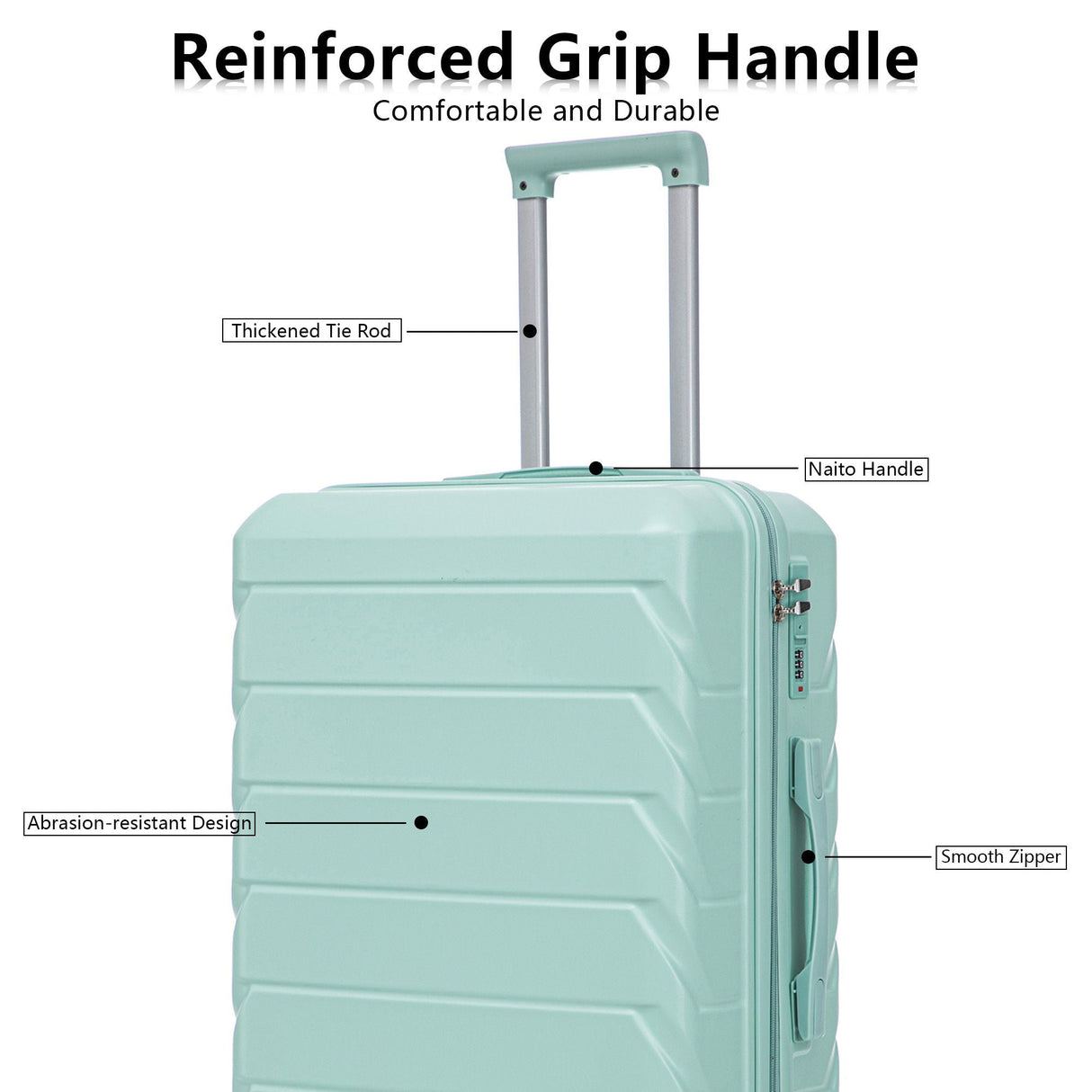 3 Pieces Set 20" / 24" / 28" Spinner Wheel Luggage With Combination Lock