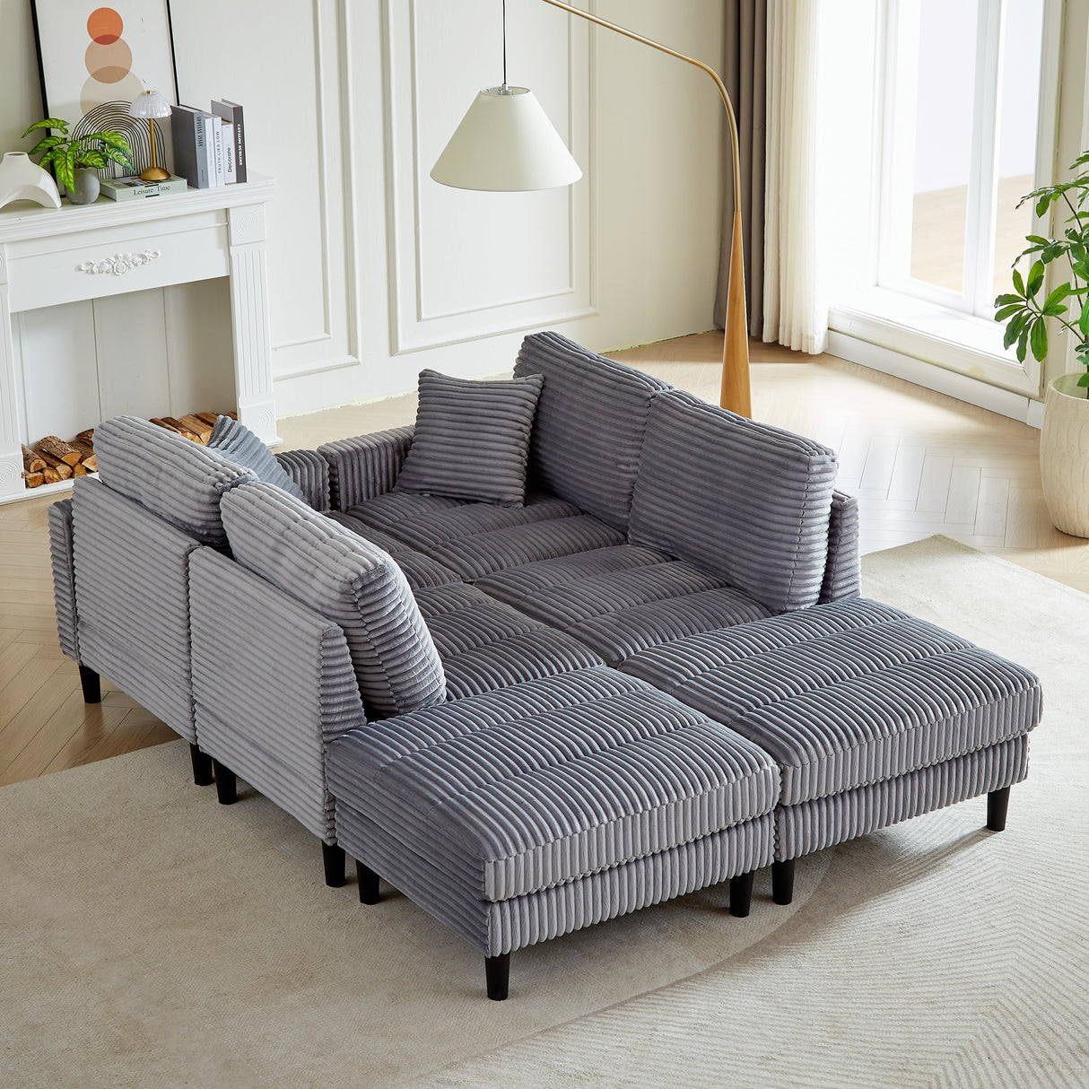 The Beverly Corduroy U-Shaped Sectional Sofa