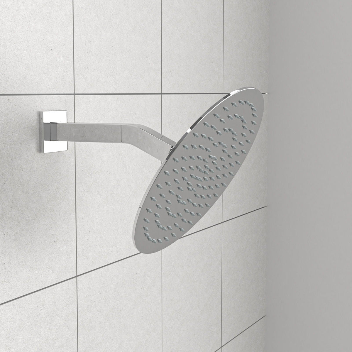 Elegant 6" Shower Arm With Flange, Stainless Steel Construction For Rain Shower Heads