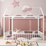 Metal Bed House Bed Frame With Fence