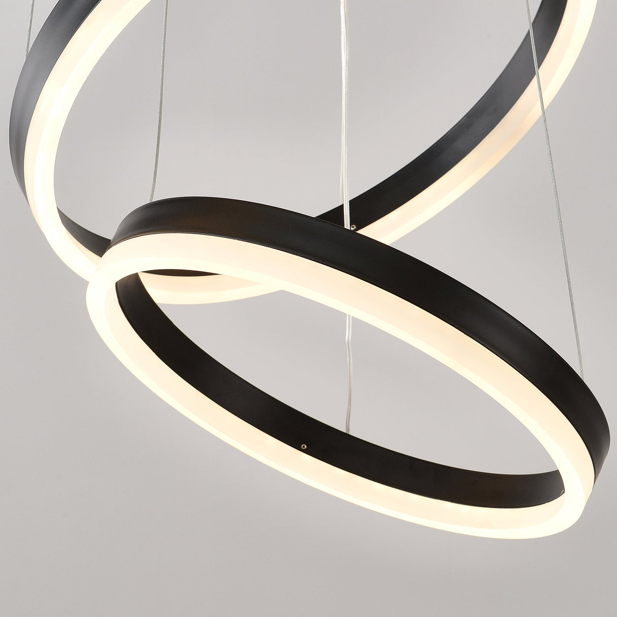 Modern 3 Rings Chandelier with Remote Control