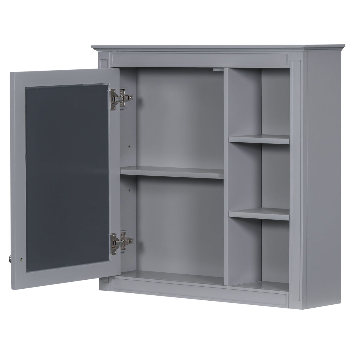 Wall Mounted Medicine Cabinet With Mirror And 3 Open Shelves