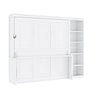 Murphy Bed with Desk and Bookshelf - Solid Pine, Full & Queen Sizes